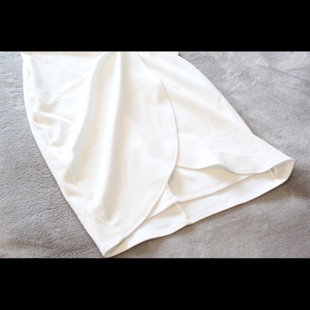 Blue Blush Ivory Wrap Tie Mini Dress - Picture 3 of 8